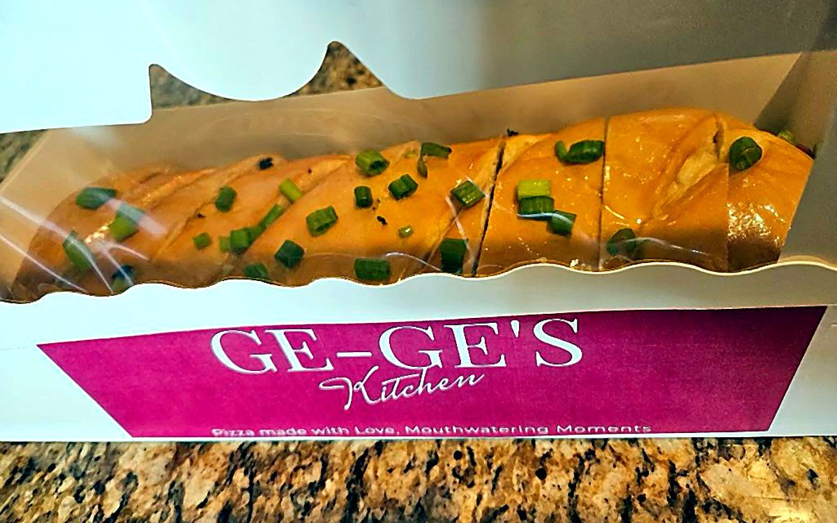 GE-GE Pizzeria garlic bread sandwich